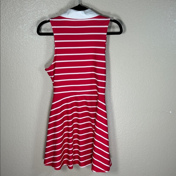 Women's Knit Polo Active Dress Red Medium - Picture 3 of 3